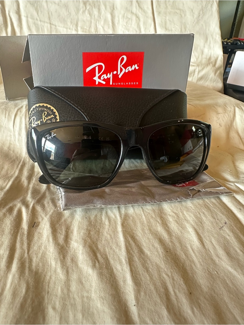 Ray-Ban RB4154 601 Square Sunglasses 57mm
